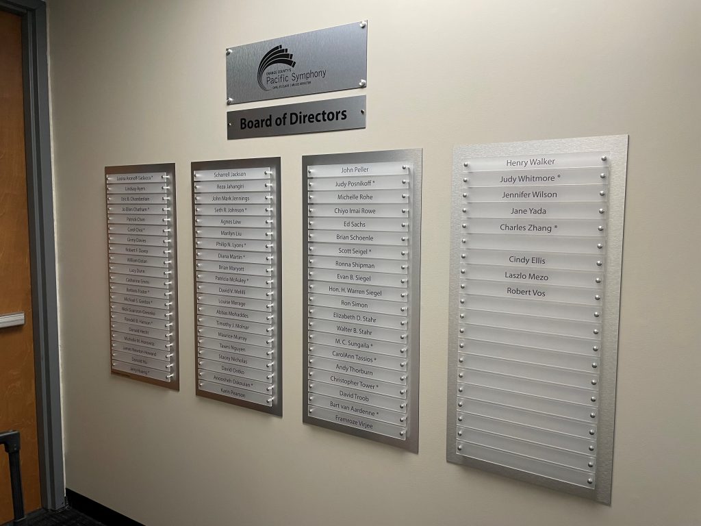 Donor Wall Plaques in Irvine CA